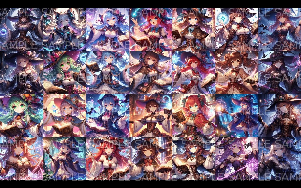 サンプル画像6:萌え系美少女ファンタジーイラスト素材集「魔法使い」(幻想鍛冶工房) [d_630631]