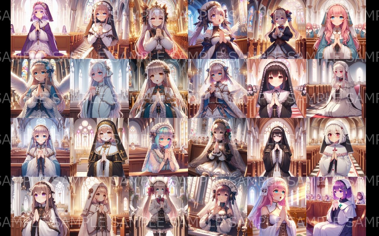 サンプル画像6:萌え系美少女ファンタジーイラスト素材集「聖職者」(幻想鍛冶工房) [d_630802]