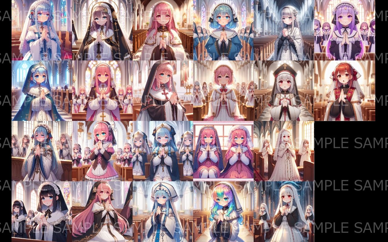 萌え系美少女ファンタジーイラスト素材集「聖職者」 画像8