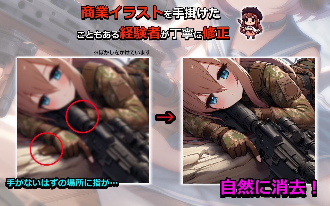 サンプル画像2:萌え系美少女ファンタジーイラスト素材集「スナイパー」(幻想鍛冶工房) [d_636198]