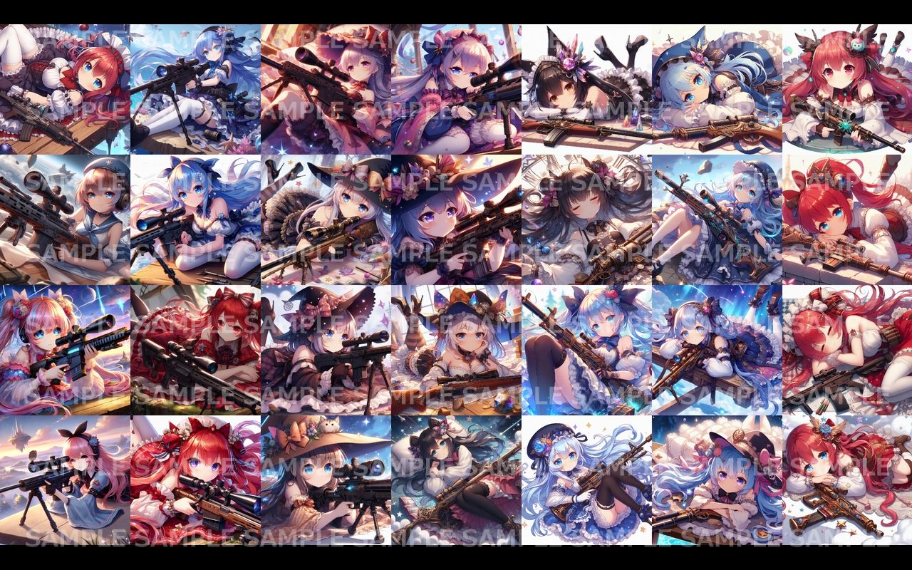 萌え系美少女ファンタジーイラスト素材集「スナイパー」 画像7