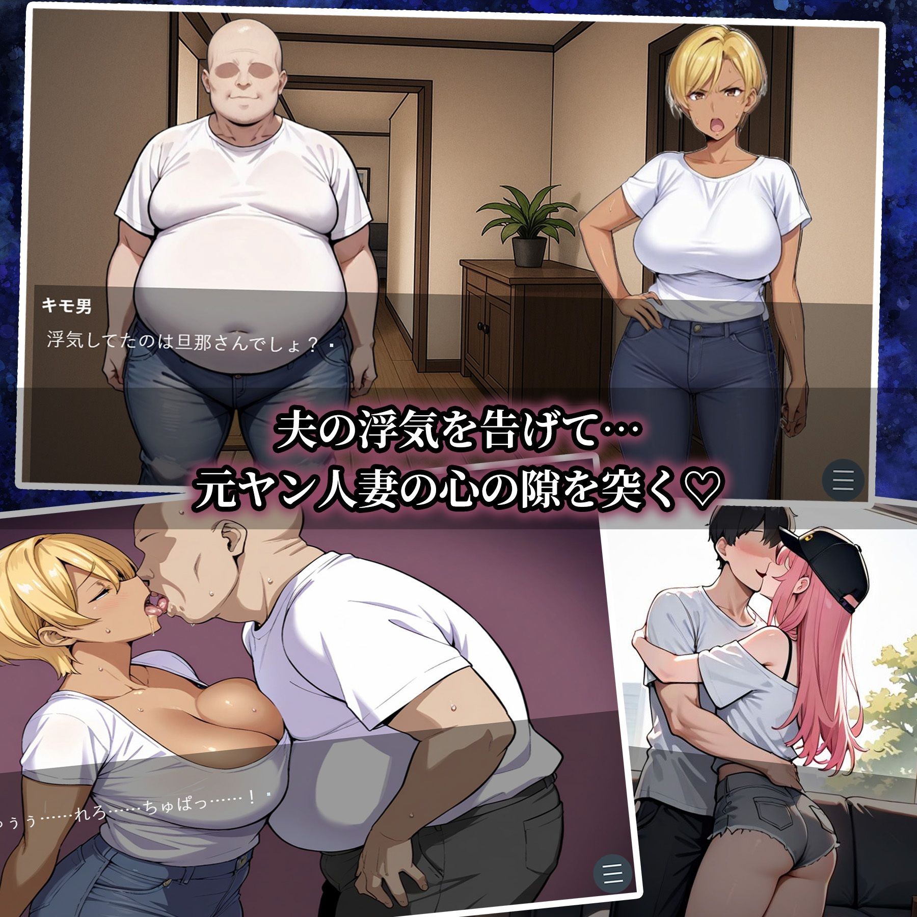 サンプル画像4:【ゲーム版】寝取られマンション〜元ヤン人妻編(エロエロ天国) [d_650602]