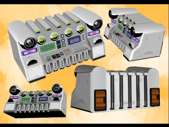 サンプル画像1:SFデスク1(神威獅鳳) [d_674347]