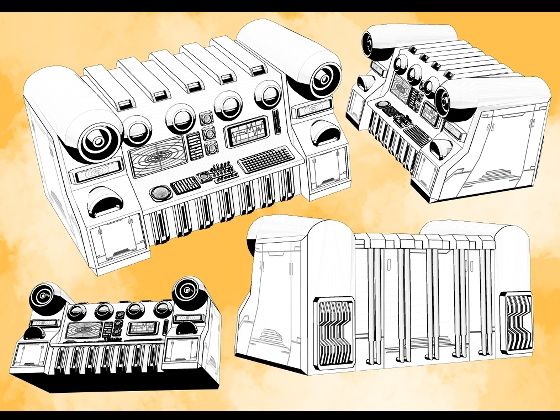 サンプル画像2:SFデスク1(神威獅鳳) [d_674347]