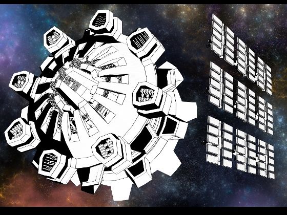 サンプル画像6:転移ゲートラプンツェルとソーラーパネル2種クリップスタジオ用3Dオブジェクト(神威獅鳳) [d_680537]