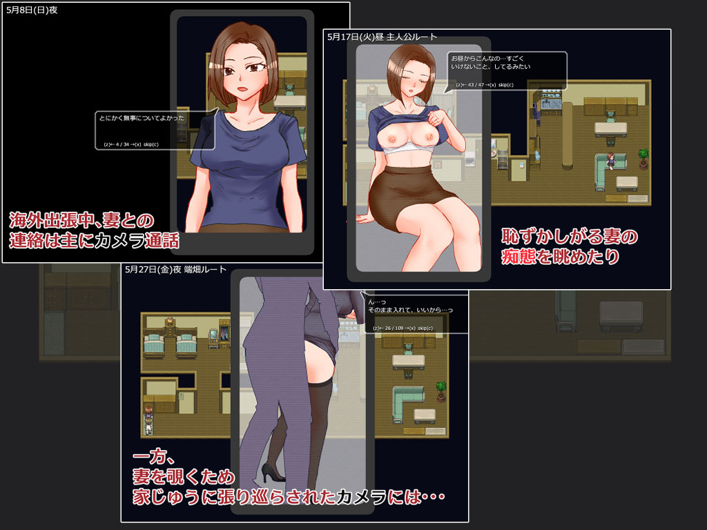 サンプル画像2:出張 自宅 妻 カメラ(竪穴式狸穴住居) [d_684490]