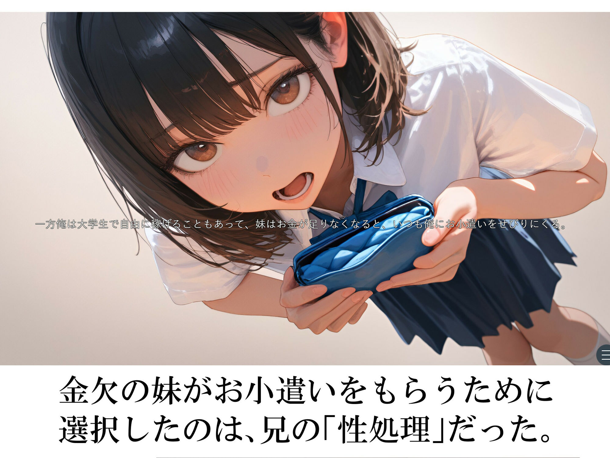 サンプル画像2:兄の性欲処理でお小遣いを稼ぐ妹【ゲーム版】(電脳戯画) [d_693013]