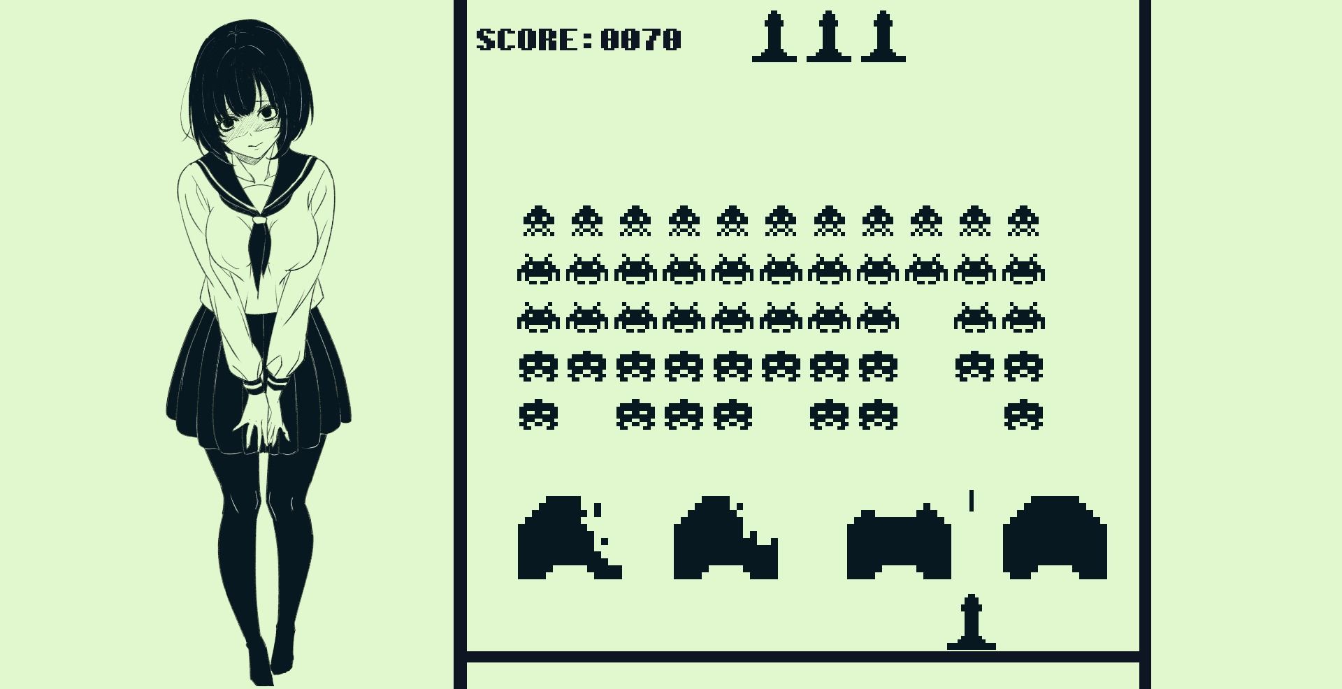 脱衣ンベーダーゲーム 画像1