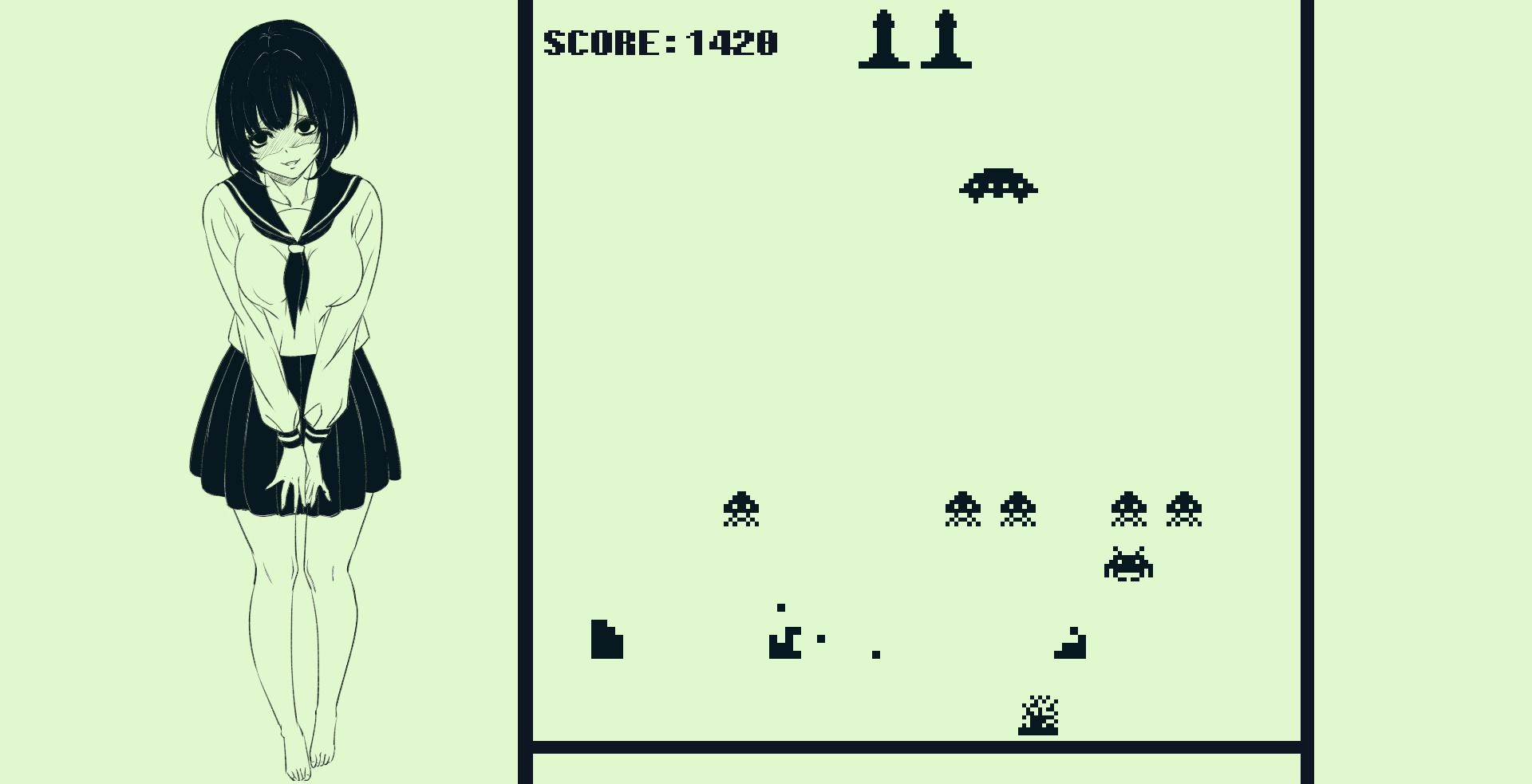 サンプル画像2:脱衣ンベーダーゲーム(きんのじ) [d_710288]