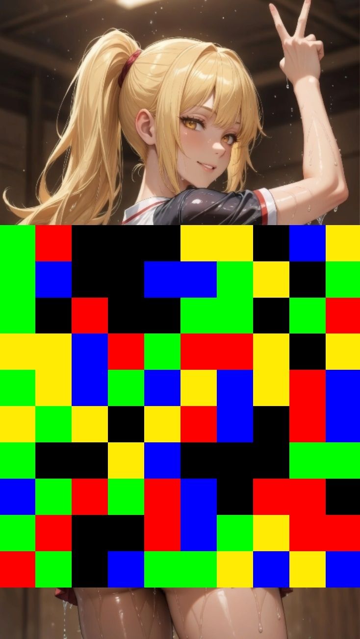 【 シームレス動画・着エロに特化！】もざ消し！ パート2 〜モザイク風ブロックをなぞって消す爽快パズルゲーム〜 画像2