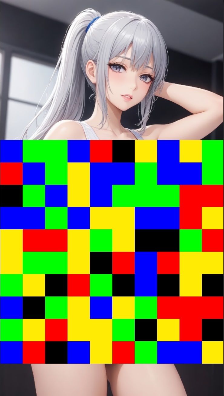 【 シームレス動画・着エロに特化！】もざ消し！ パート2 〜モザイク風ブロックをなぞって消す爽快パズルゲーム〜 画像7