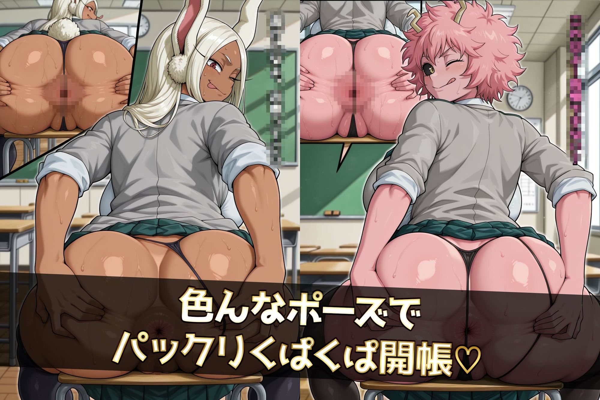 【体験版アリ】動く！僕のでっかい尻デミアっ！大人気ヒロインたちのセリフ付き尻饗宴動画集！いつでもどこでも見せてくれるっ！アナルくぱぁ、ガニ股、チン媚びあります！ サンプル3