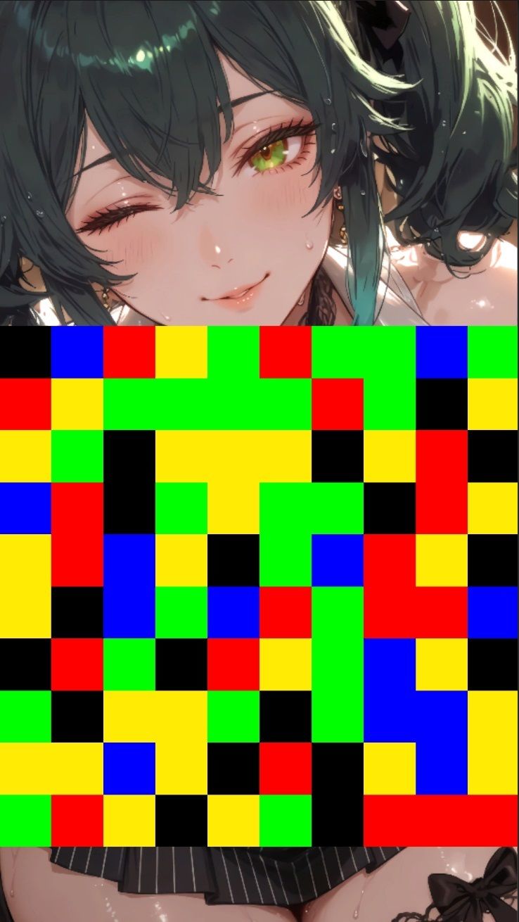 【 シームレス動画・着エロに特化！】もざ消し！ パート3 〜モザイク風ブロックをなぞって消す爽快パズルゲーム〜 サンプル3