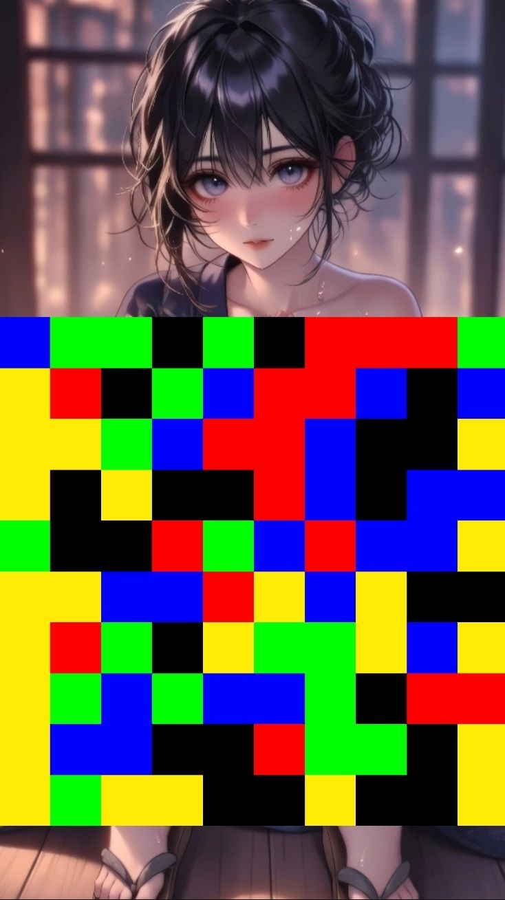 【 シームレス動画・着エロに特化！】もざ消し！ パート3 〜モザイク風ブロックをなぞって消す爽快パズルゲーム〜 サンプル4