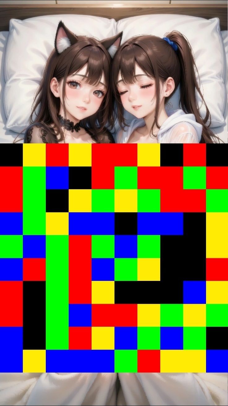 【 シームレス動画・着エロに特化！】もざ消し！ パート4 〜モザイク風ブロックをなぞって消す爽快パズルゲーム〜_1