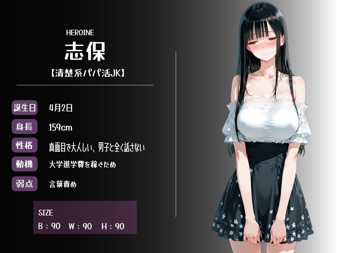 同じクラスの清楚JKがパパ活してたので指名してみた。 サンプル2
