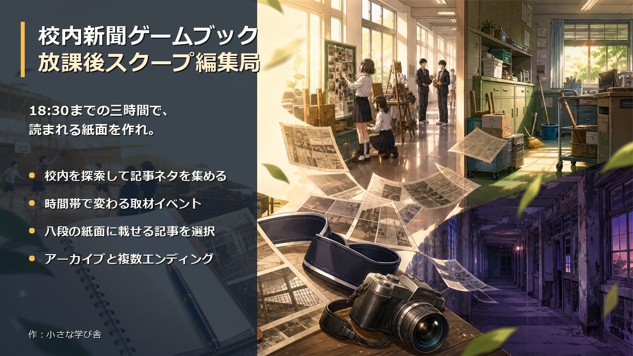 校内新聞ゲームブック 〜放課後スクープ編集局〜 画像1
