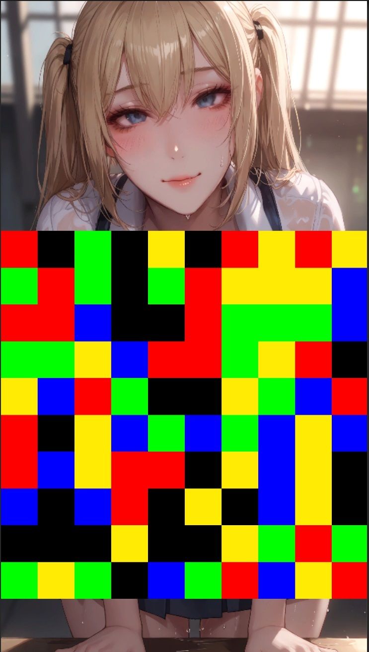 【 シームレス動画・着エロに特化！】もざ消し！ パート5 〜モザイク風ブロックをなぞって消す爽快パズルゲーム〜 サンプル2