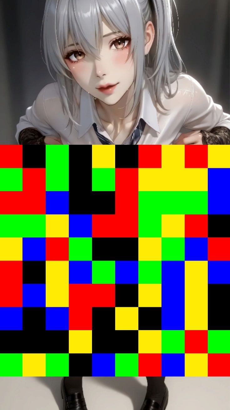 【 シームレス動画・着エロに特化！】もざ消し！ パート5 〜モザイク風ブロックをなぞって消す爽快パズルゲーム〜 サンプル3