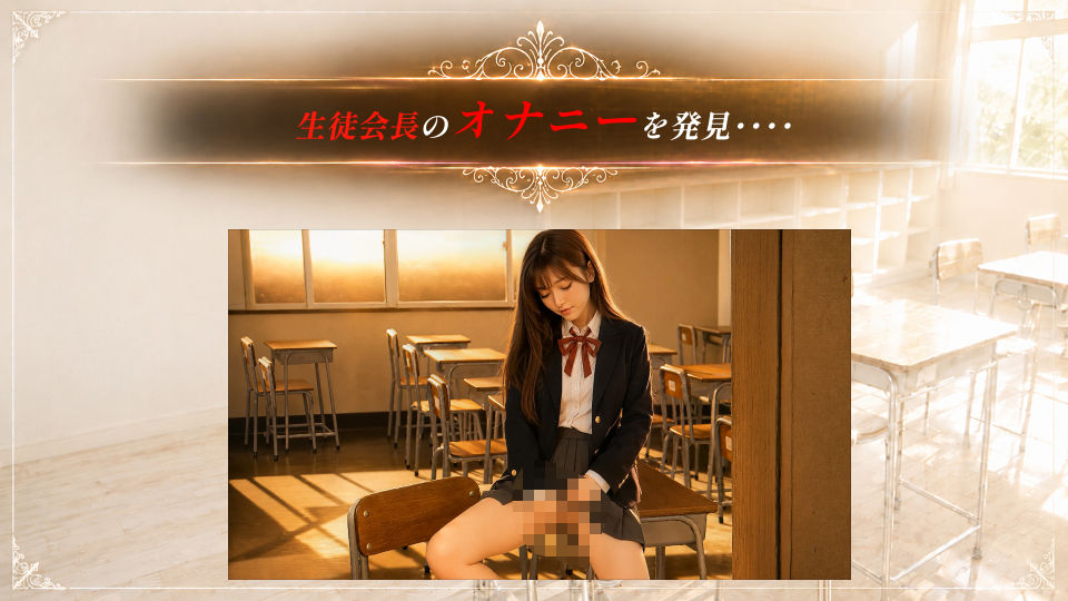 【無料エロ漫画】d_782684 【4Kフル実写版/フルボイス】巨乳生徒会長のオナニーを見つけ教室で中出しセックスした件【JK教室オナニーシリーズ】〜桜井しおり編〜(たらたり)