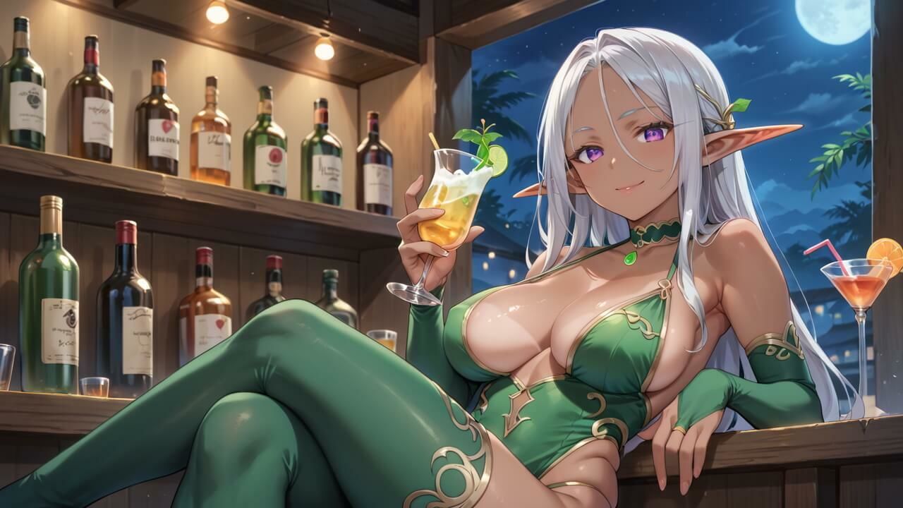 月夜の搾精酒場 〜褐色ダークエルフ・セレーネの淫らなおもてなし〜 画像2