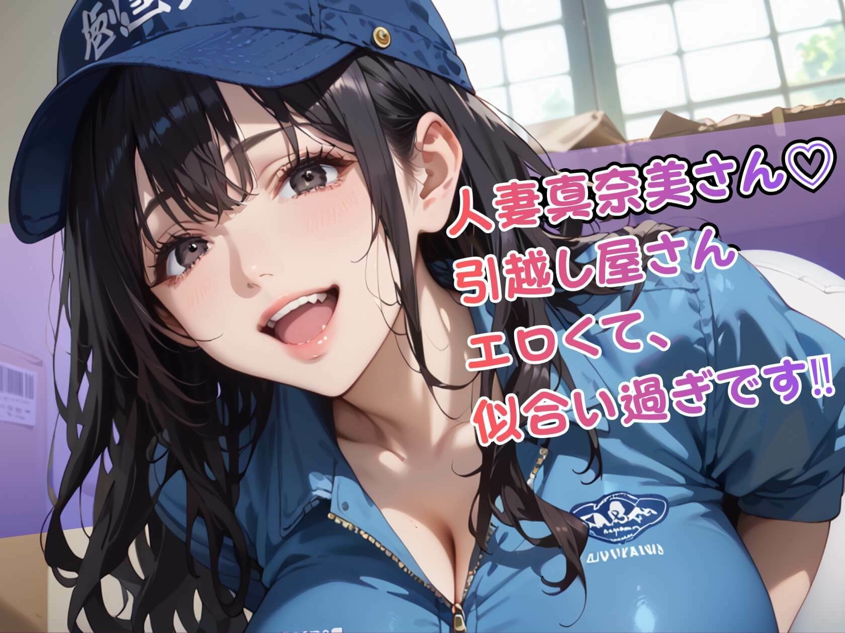 引っ越しやの甘い誘惑〜黒髪爆乳人妻・真奈美さんの中出しご奉仕〜 画像1