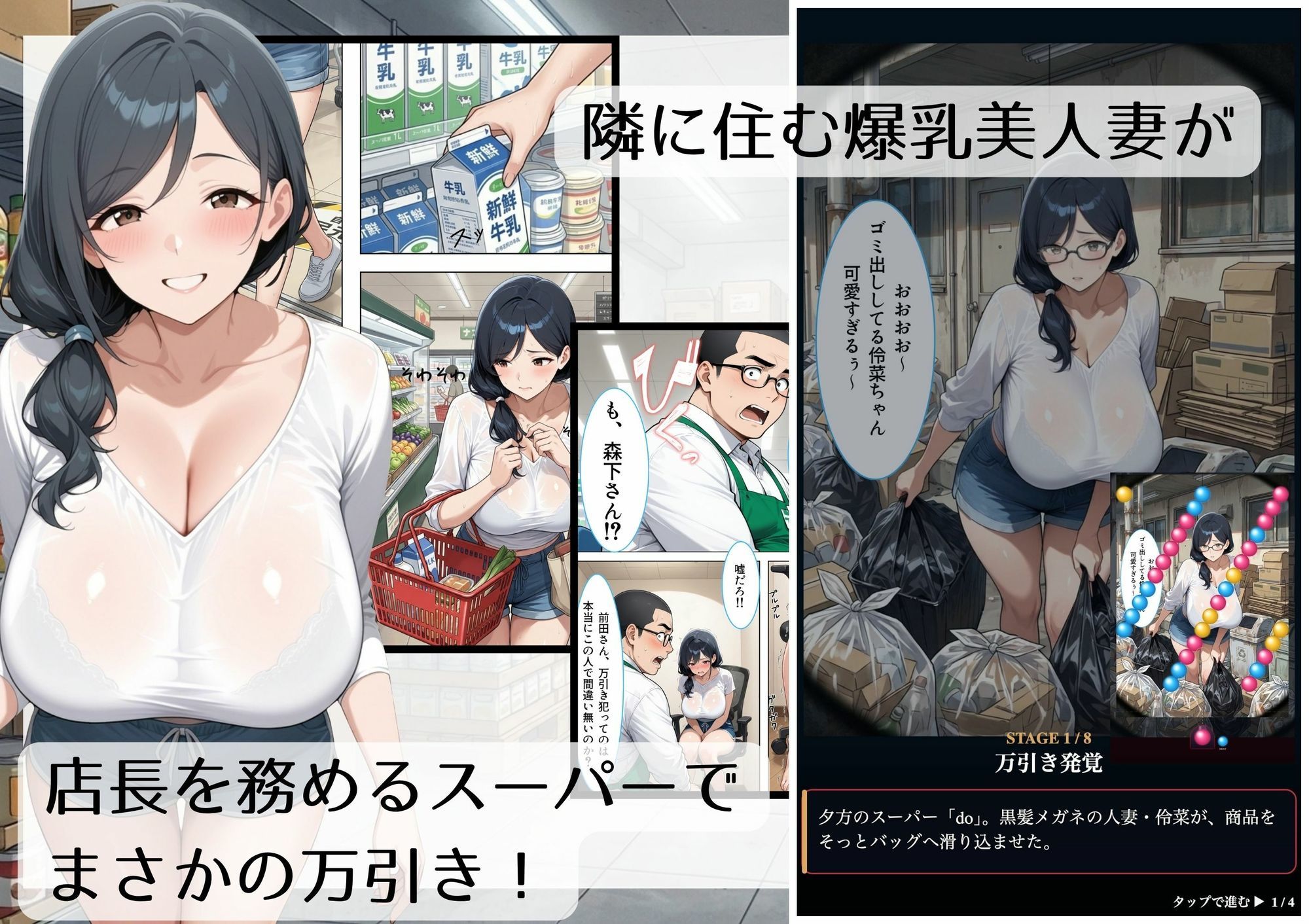 爆乳マン引き主婦 〜憧れの人妻に体で制裁させる〜 画像1