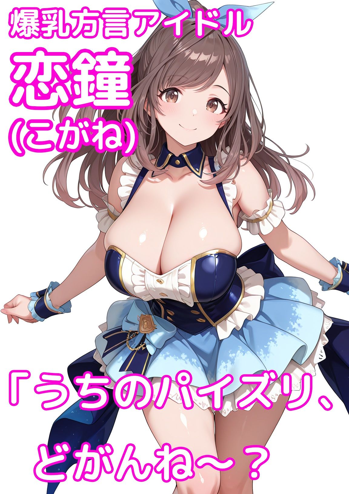 【動くパイズリぶっかけ】月の岡に降る恋の鐘 〜爆乳方言アイドルにパイズリしてもらい、好きなタイミングでぶっかけ顔射して、射精後の余韻シーンも60fpsぬるぬる動画で楽しめるミニゲーム〜 画像2