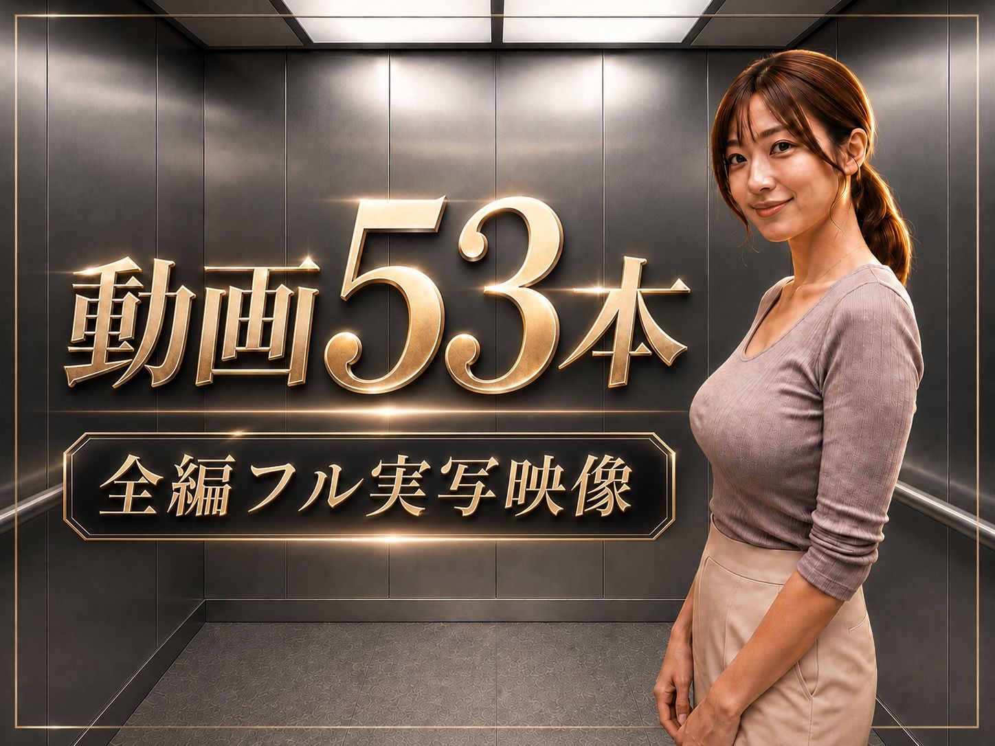 【フル実写動画】密室エレベーターに閉じ込められヤリマン巨乳人妻/ギャル/アイドルと中出しセックスした件 画像4