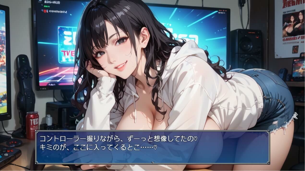 黒髪爆乳ゲーマーの濃厚二人プレイ【ボイスあり】〜人妻真奈美さんの中出しオフ会〜 画像4