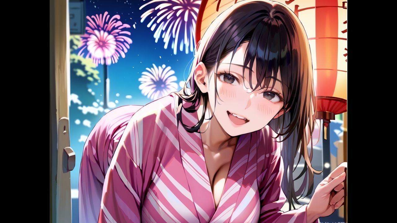 浴衣えっちな女上司と純情花火大会。 サンプル画像 1