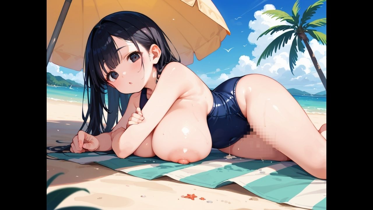 無口な爆乳スク水彼女は、俺の前でだけ乱れる〜二人きりの海で中出し。潮騒と、寡黙な君〜 画像2