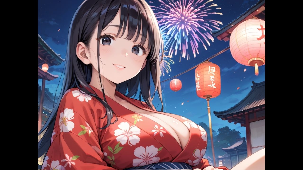 爆乳浴衣の肉食彼女と、夏祭りの夜に貪り中出しH。