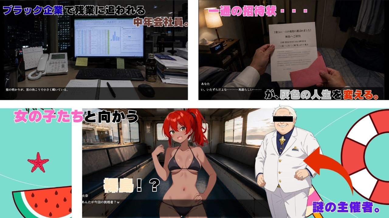 捕まったら即挿入！ 裸島かくれんぼ大会 画像1