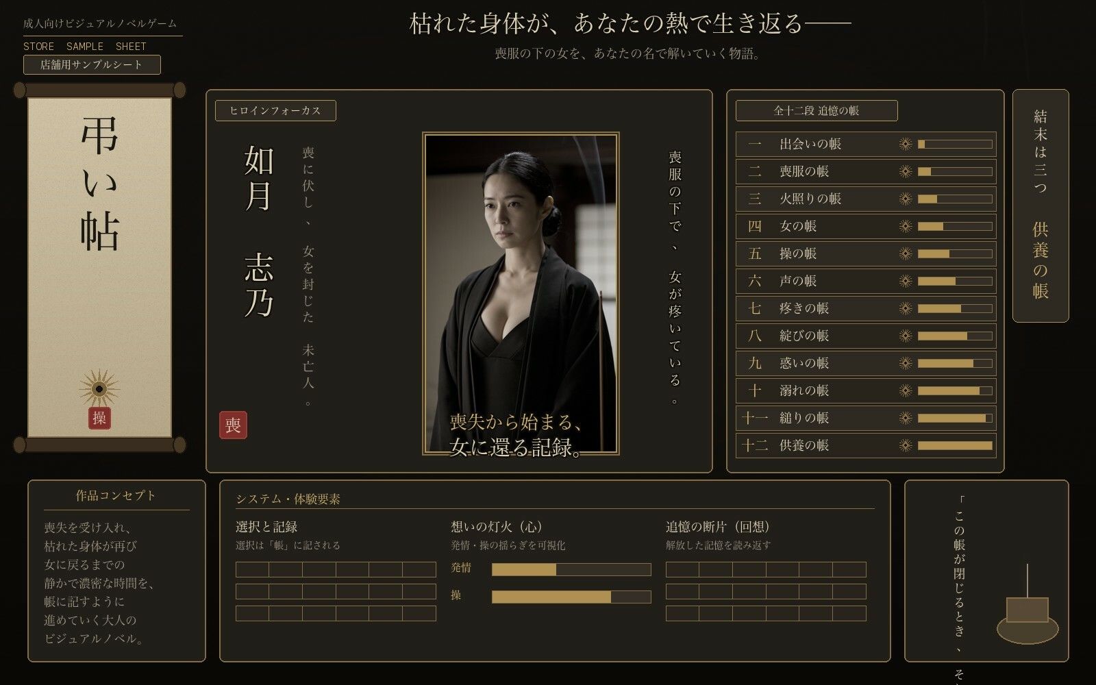 喪服の未亡人 画像1