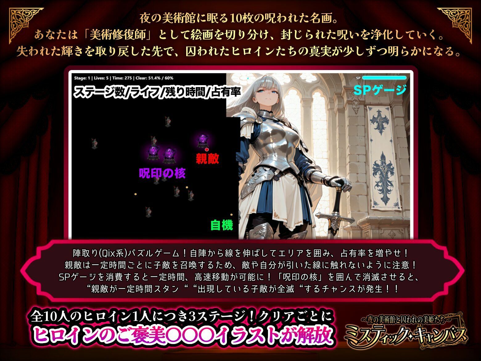 『ミスティック・キャンバス 〜夜の美術館と囚われの美姫たち〜』 画像1