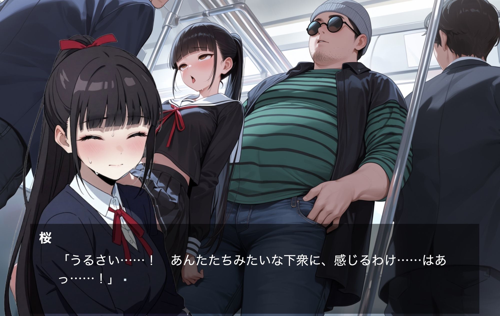 獄門ループVol.4 〜強気な幼馴染と策溺の親友、満員電車で同時に堕ちるWボテ腹絶望エンド〜【断面図アニメ】 画像5