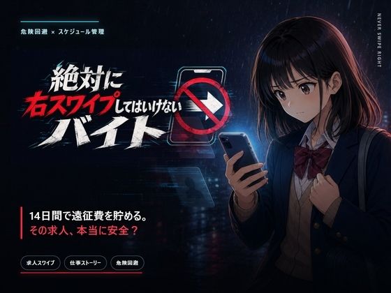 絶対に右スワイプしてはいけないバイト 攻略 (ハリケーンばう) | (d_806441)(DLsite:RJ01695025)
