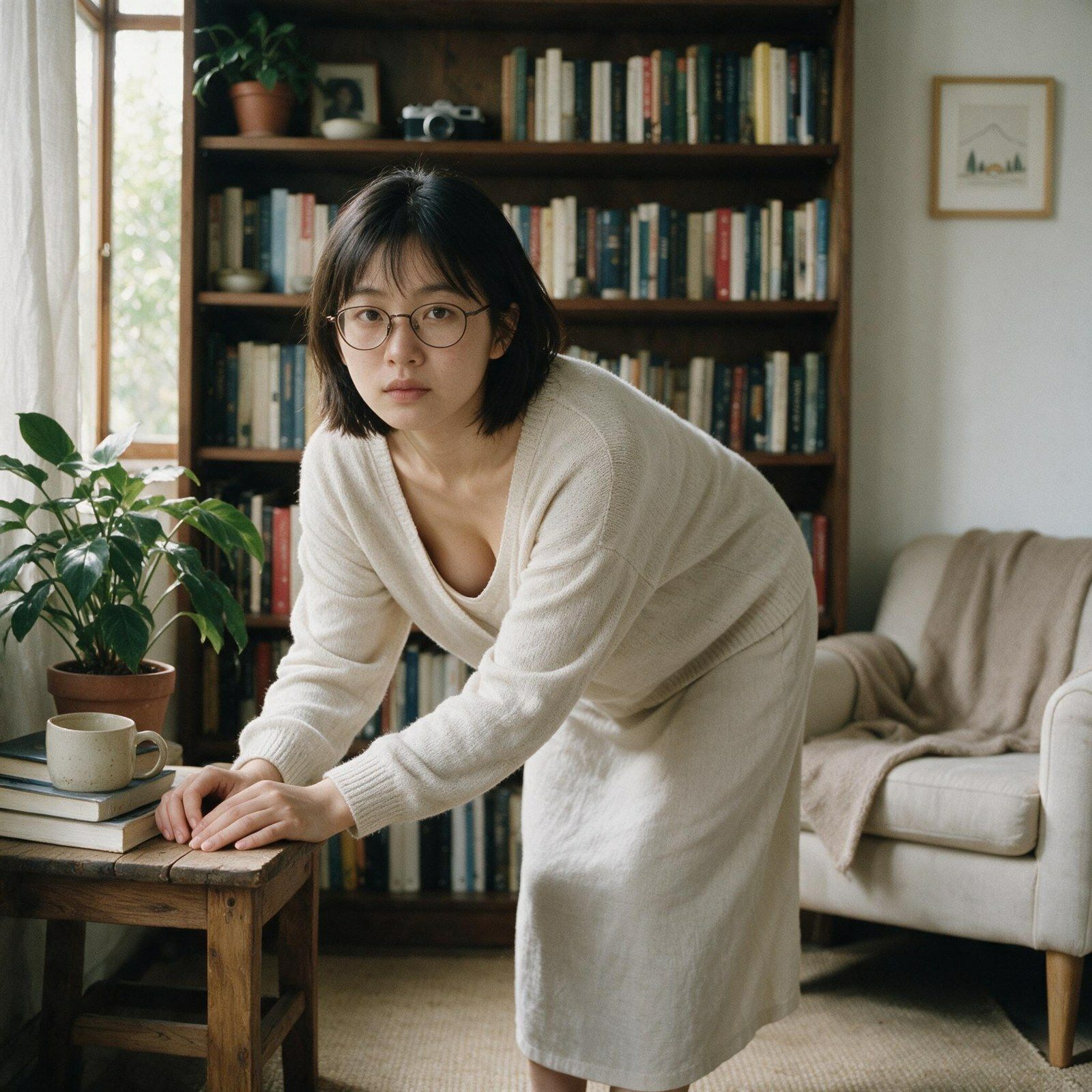 <実写級>露出を上げると見えるもの・眼鏡の文系女子(24)の部屋 28本 画像6