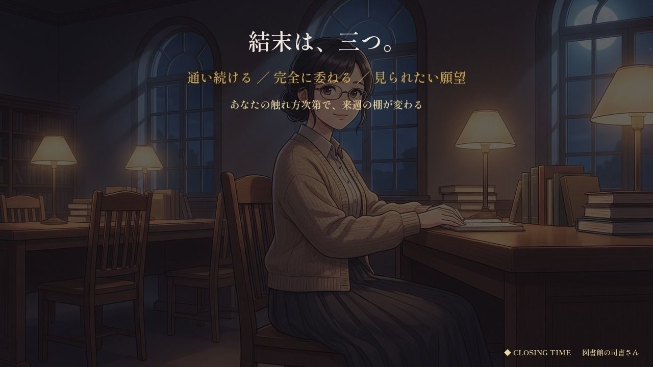 「お静かに」が言えなくなる司書さん 〜閉館まで三十分、声を殺せない夜〜の作品画像 9