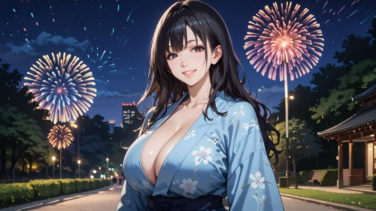 黒髪爆乳浴衣妻のとろあま夏祭り〜人妻真奈美さんと汗だく独占中出し〜