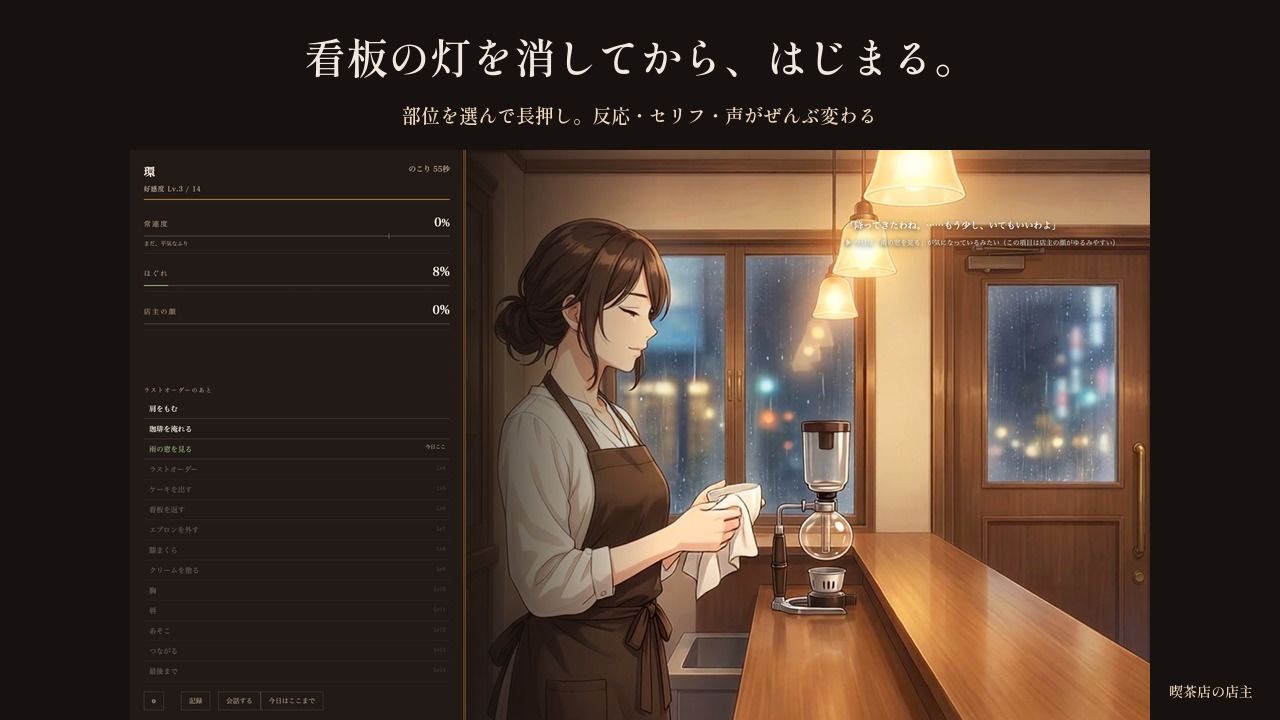 七年「いつもの」しか言わせない喫茶店の奥さん 〜ラストオーダーのあと、鍵を閉められた〜 画像2