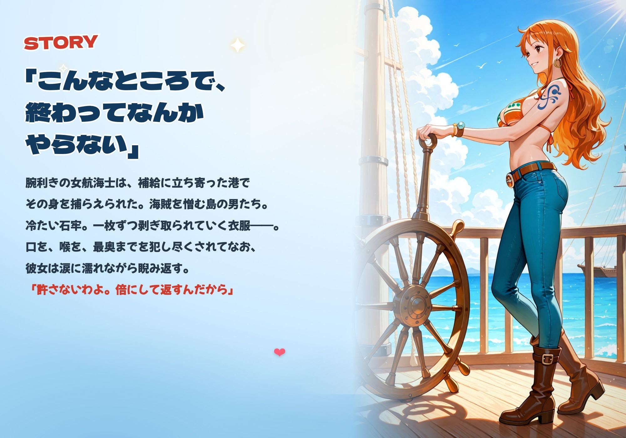 囚われのナミ〜海賊娘が陵●される〜 2枚目
