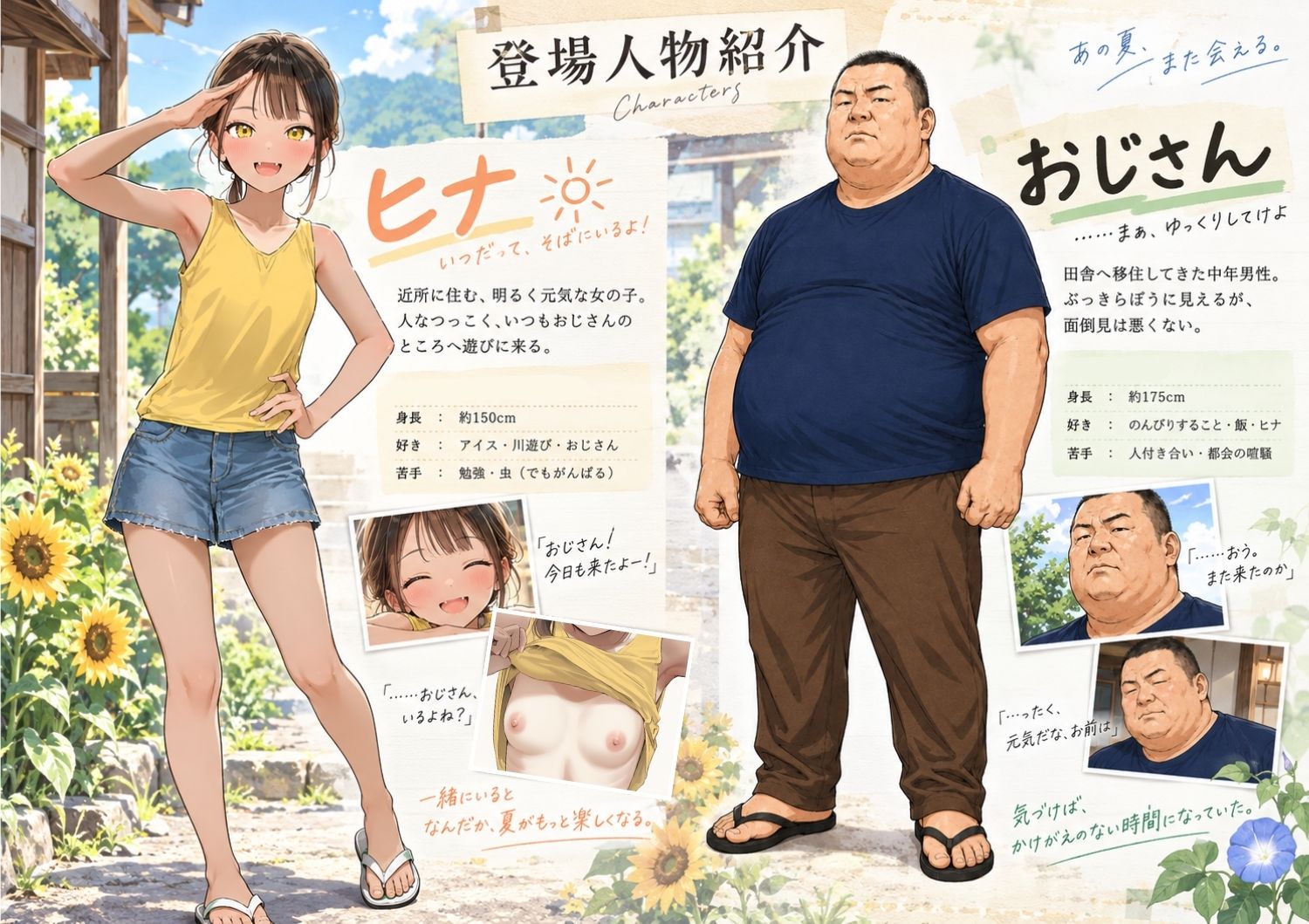 【ゲーム】ヒナと種付け夏休み、田舎に移住したら近所の褐色村娘と汗だくで・・・ サンプル画像