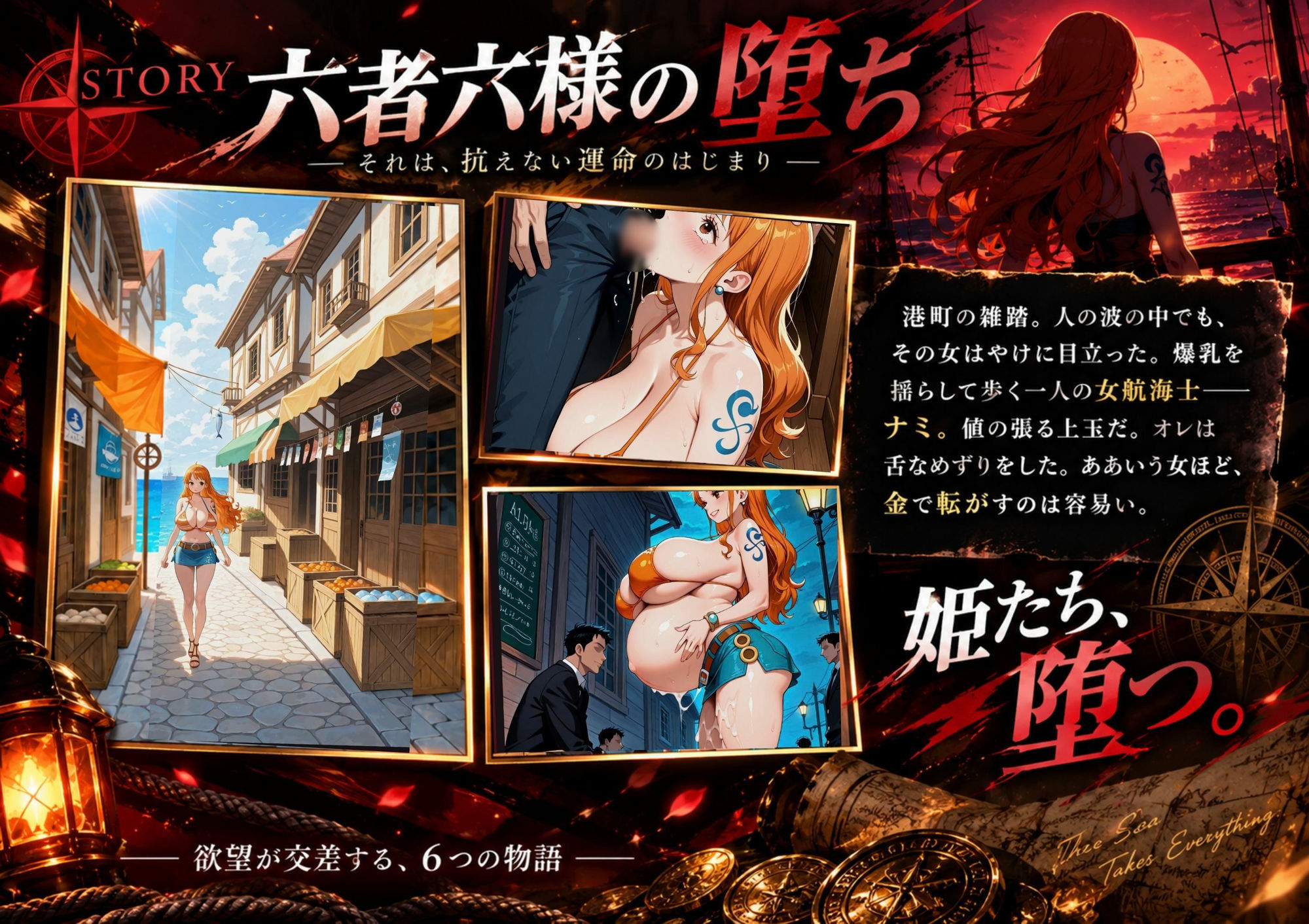 孕ませ海賊娘六人のボテ腹を生ハメ攻略 画像2