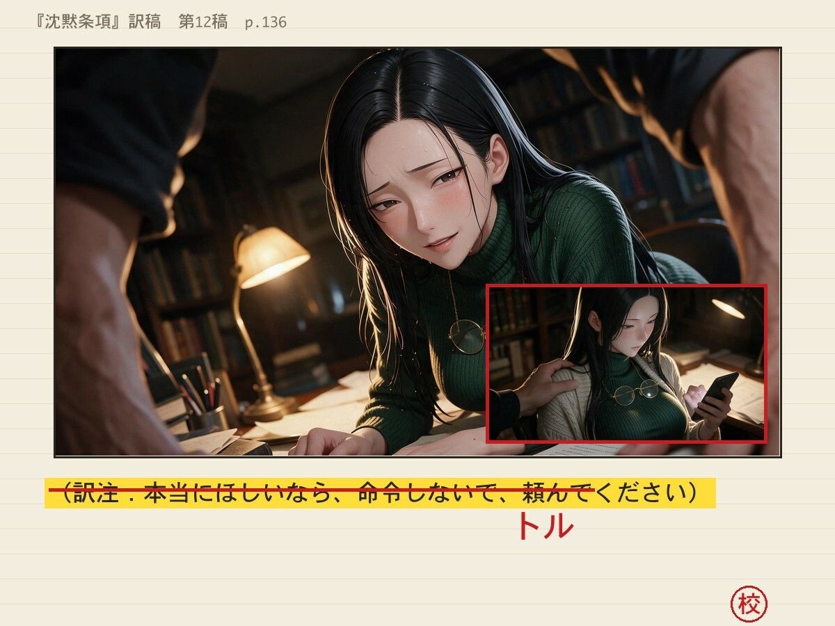 催淫アプリが効いたふりの黒髪巨乳翻訳家〜「……かかりました」と訳しながら、中出しまで許してくれる〜 画像8