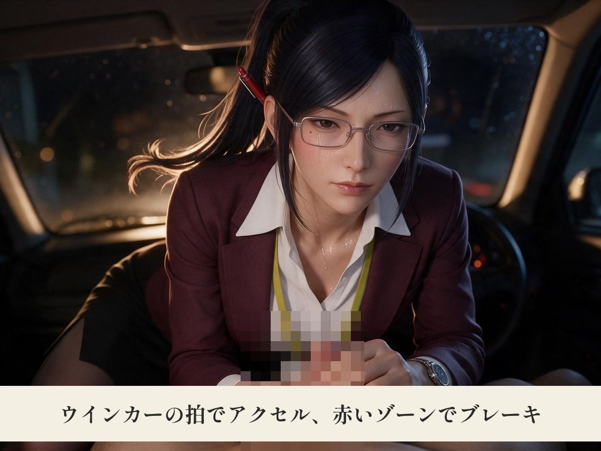 持ち点100点の寸止め夜間教習〜減点1回で手コキ1回、卒検の夜は眼鏡の女性指導員に生で中出し〜 画像4