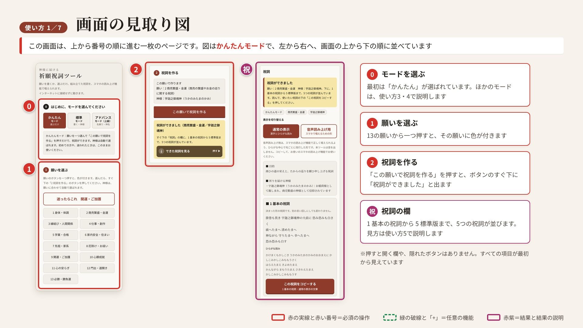 神様に届ける「祈願祝詞ツール」〜願いを書くか、選ぶだけ。組み立てた祝詞を、スマホの読み上げ機能で唱えられます〜 画像7