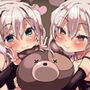 優しいように感じられる双子の耳舐めオナニーサポート