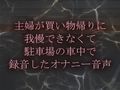 主婦が買い物帰りに我慢できなくて駐車場車の中で録音したオナニー 画像1